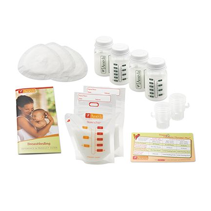 Ameda Pump'N Protect Bolsa de almacenamiento de leche materna de 6 onzas,  100 unidades, artículos esenciales para bebés, suministros de lactancia