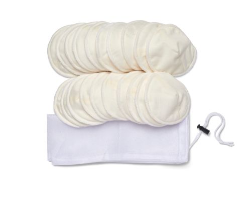 HappyFlute 6pcs/Set Solid Organic Reusable Breast Pads Washable